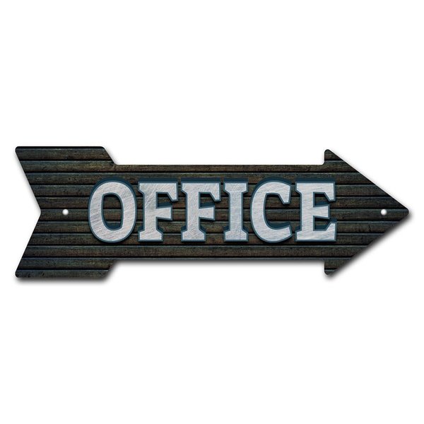 Signmission Office Arrow Sign Funny Home Decor 36in Wide P-ARROW12-999700